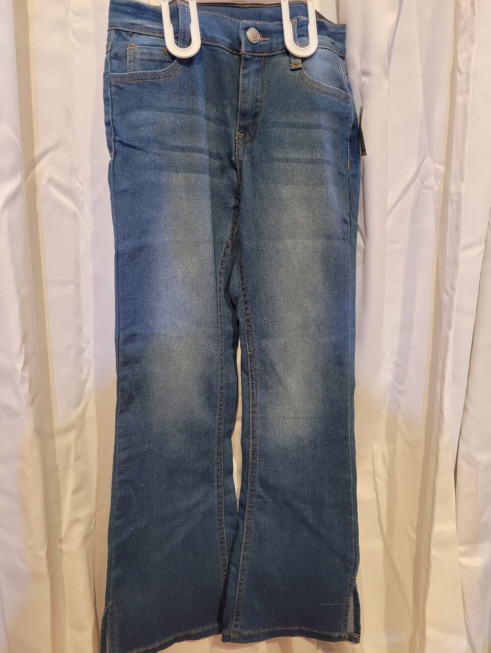 Element Girls' Blue Skinny Jeans with Multicolor Star Embroidery